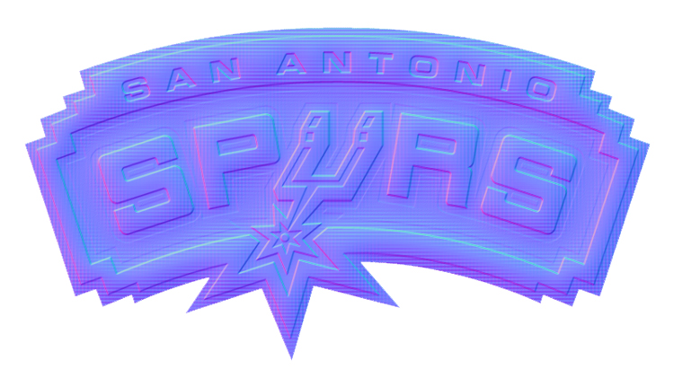 San Antonio Spurs Colorful Embossed Logo vinyl decal